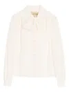 Valentino Crepe De Chine Shirt In White