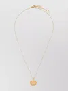 Valentino Brass And Enamel Ovalette Necklace In Gold