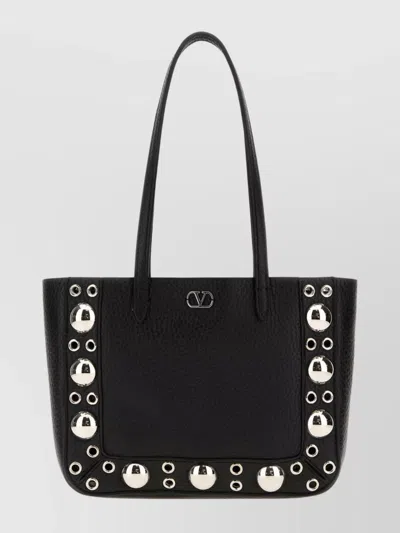 VALENTINO GARAVANI NELLCÃ´TE LEATHER HANDBAG WITH DOUBLE HANDLES AND STUDDED DETAILING