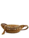 Valentino Stud-embellished Belt Bag In Brown