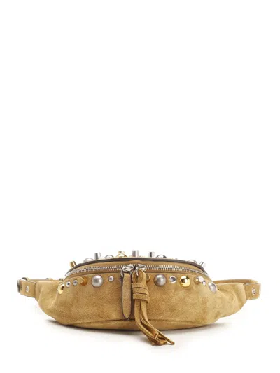 Valentino Garavani Nellcote Bum Bag In Suede Belt Bags Brown