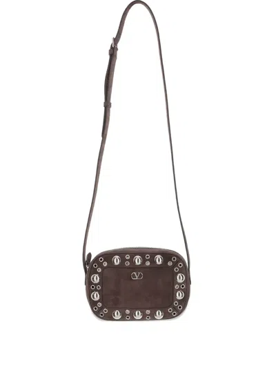 Valentino Garavani Nellcôte Cross Body Bag In Brown