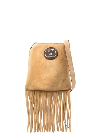 Valentino Garavani Nellcôte Cross Body Bag In Neutrals