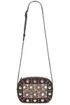 Valentino Mirror-embellished Stud-detailed Shoulder Bag