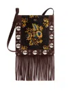 Valentino Nellcote Jacquard Fringed Crossbody Bag In Multi