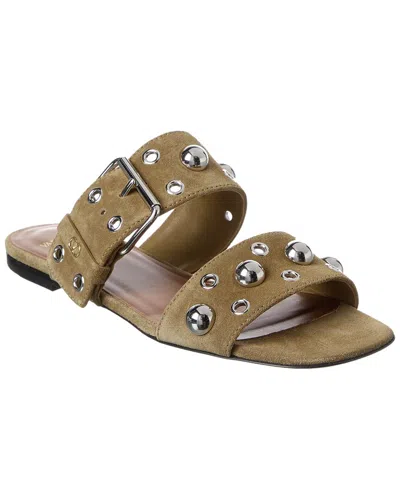 Valentino Garavani Valentino Nellcote Crust Suede Sandal In Green