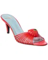Valentino Nellcote Crust Suede Sandal In Red