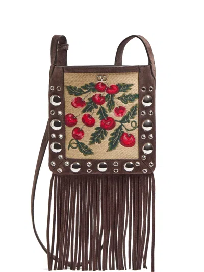 VALENTINO GARAVANI SMALL NELLCÔTE CHERRYFIC-MOTIF SHOULDER BAG