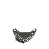Valentino Stud-embellished Belt Bag In Black