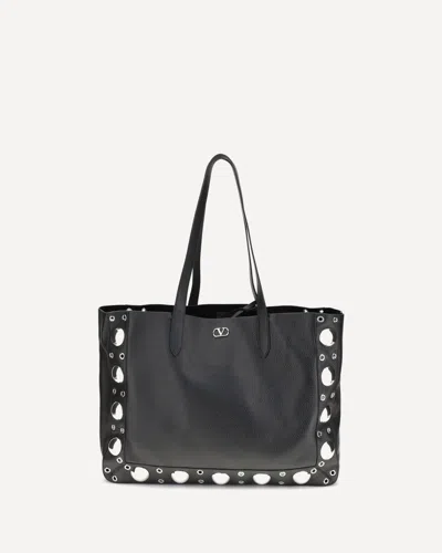Valentino Garavani Nellcôte Large Tote Bag In Black