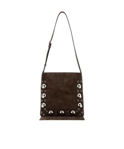 VALENTINO GARAVANI VALENTINO	NELLCÔTE VLOGO SIGNATURE FRINGED SHOULDER BAG