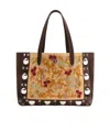 Valentino Suede Nellcote Tote Bag In Multi-color