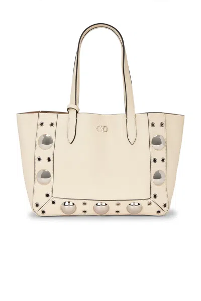 Valentino Garavani Nellcote Medium Tote Bag In White