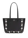 Valentino Nellcote Mini Shopping Tote Bag In Leather In Black