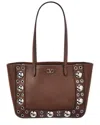 Valentino Nellcote Mini Leather Tote In Brown