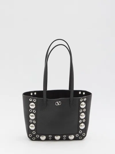 Valentino Garavani Nellcote Mini Shopping Bag In Black