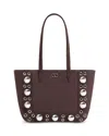 Valentino Nellcote Mini Shopping Tote Bag In Suede In Brown