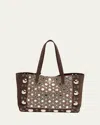 Valentino Nellcote Mirrored Suede Tote Bag In Multi