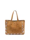 Valentino `nellcote` Multi Studs Logo Large Leather Tote