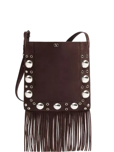 Valentino Garavani Nellcôte Shoulder Bag In Brown