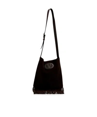 Valentino Garavani Nellcote Cross Body Bag In Brown