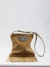 Valentino Small Nellcote Suede Shoulder Bag In Havanabeigefondant