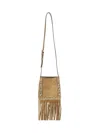 Valentino Nellcote Fringe Studded Suede Crossbody Bag In Brown