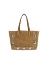 Valentino Eyelet-embellished Suede Tote Bag