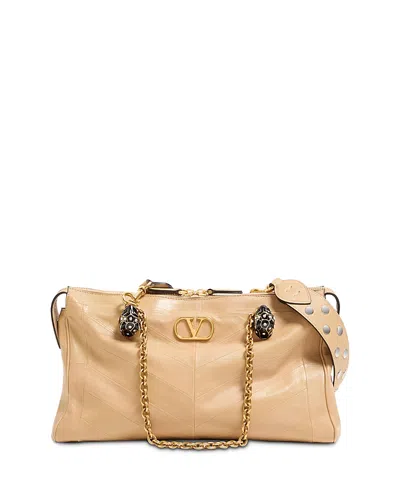 Valentino Garavani Nellcote Small Vlogo Leather Crossbody Bag In Red