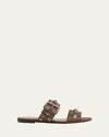 Valentino Nellcote Studded Dual-strap Slide Sandals