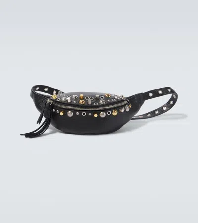 Valentino Garavani Nellcote Leather Belt Bag In Black