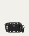 Valentino Nellcote Studded Leather Camera Crossbody Bag In Black