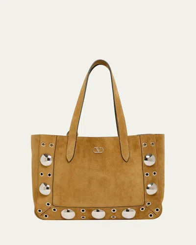 Valentino Garavani Nellcote Studded Leather Mini Tote Bag In Black