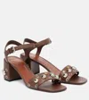 Valentino Nellcote Vlogo Stud Leather Ankle-strap Sandals