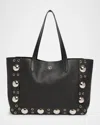 Valentino Nellcote Studded Leather Tote Bag In Nero