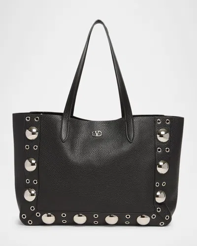 VALENTINO GARAVANI NELLCOTE STUDDED LEATHER TOTE BAG
