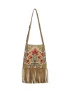 Valentino 'nellcôte' Studs Shoulder Bag In Neutral