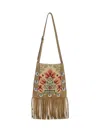 Valentino 'nellcôte' Studs Shoulder Bag In Neutral