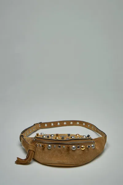 Valentino Garavani Nellcôte Suede Belt Bag In Brown
