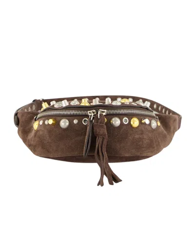 Valentino Garavani Nellcôte Suede Belt Bag In Brown