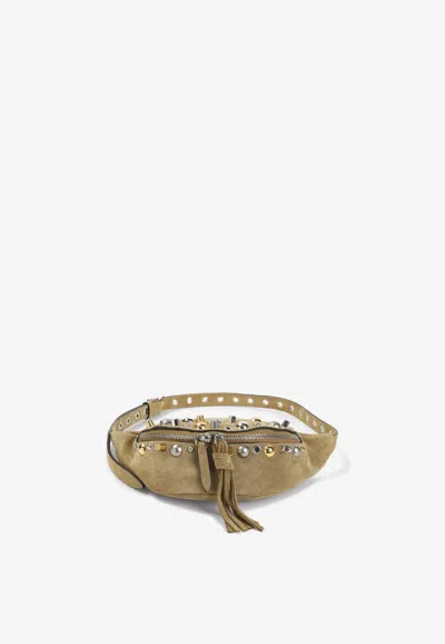 Valentino Garavani Nellcote Suede Belt Bag In Sand