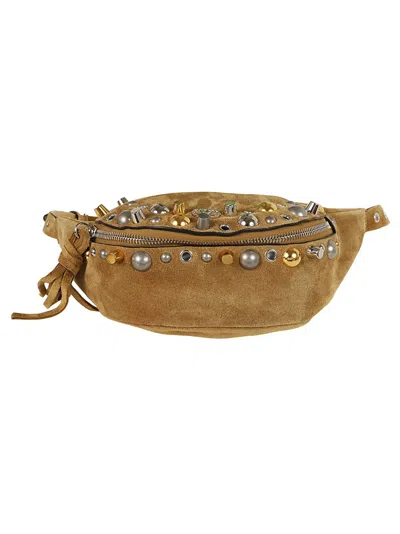 Valentino Garavani Valentino Nellcote Suede Bum Bag In Brown