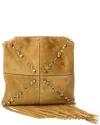 Valentino Nellcote Small Suede Shoulder Bag In Brown