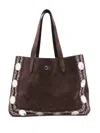 Valentino Nellcôte Suede Tote Bag In Brown