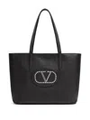 Valentino Leather Avec Toi East-west Tote Bag In Black