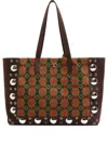 Valentino Nellcôte Big Shopping Bag With Dual Handles In Brown