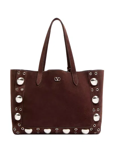 Valentino Garavani `nellcote` Tote Bag In Brown