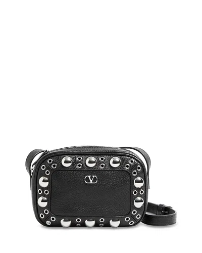 Valentino Garavani Nellcote Vlogo Crossbody Bag In Black