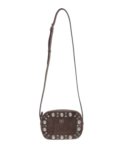 Valentino Garavani Nellcote Shoulder Bag In Brown