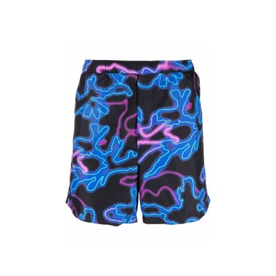 VALENTINO NEON-PRINT SWIM SHORTS